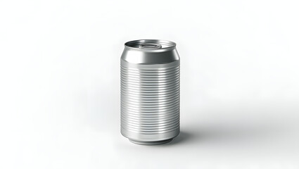 Sleek Silver Aluminum Can