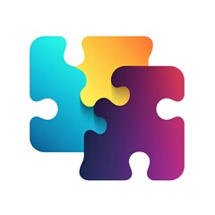 Fototapeta premium 3d puzzle pieces