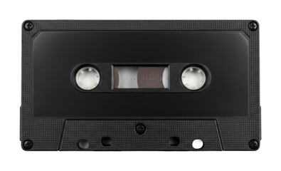Fototapeta premium Vintage audio cassette unveiling nostalgic music culture home studio photograph retro environment. Cut out PNG