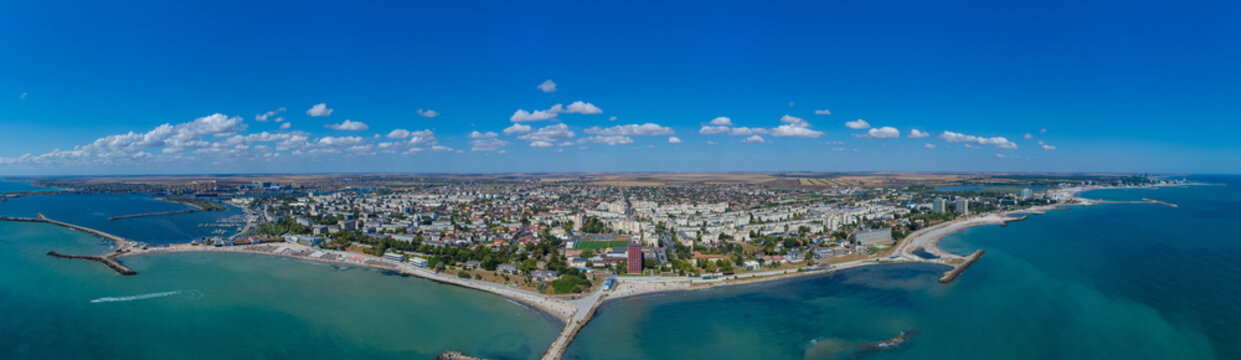 Aerial landscape with Mangalia city - Romania
