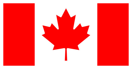 Transparent PNG file of a vector graphic of the Canadian national flag. Comprised of Red and white...