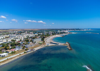 Aerial view of the beach in Mangalia resort - Romania