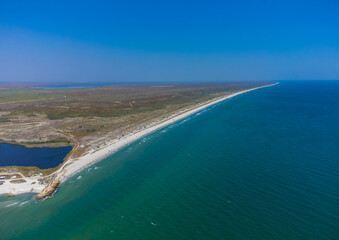 Aerial view of the wild Vadu beach in Constanta County - Romania