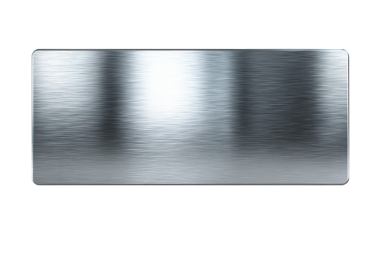 A silver metal surface with a shiny, reflective finish