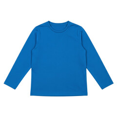 Plain blue long sleeve t-shirt mockup