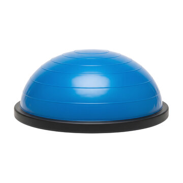 Blue bosu ball balance trainer for fitness