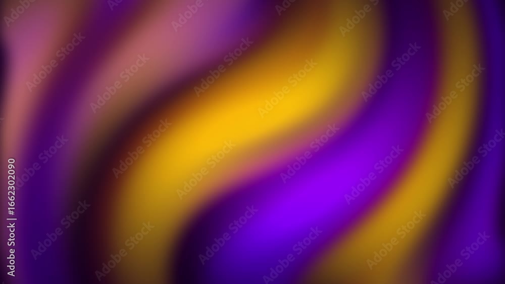 Poster abstract background purple and yellow motion gradient background with soft flowing waves