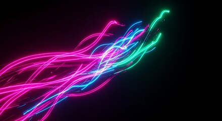 Neon glowing energy futuristic movement background