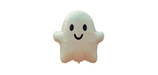Halloween balloon ghost with happy face