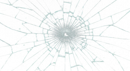 Shattered glass isolated PNG. Broken glass fragments, cracked glass effect, realistic transparent shards, window or screen damage overlay, digital design element, and special effects illustration