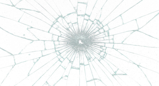 Shattered glass isolated PNG. Broken glass fragments, cracked glass effect, realistic transparent shards, window or screen damage overlay, digital design element, and special effects illustration
