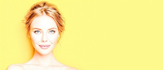 Portrait of a smiling fair-skinned woman