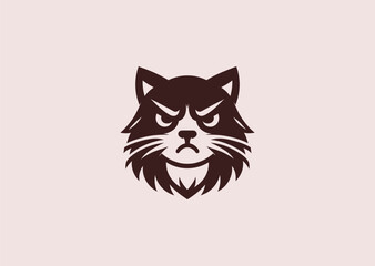 An angry cat silhouette logo symbolizing agility, independence, and fierceness