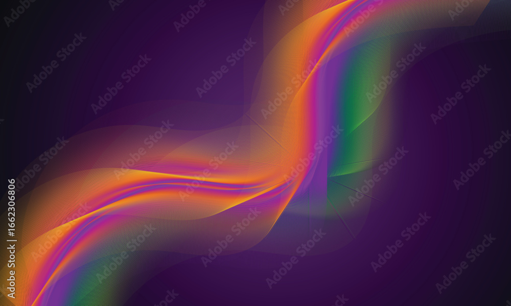Poster an abstract rainbow of colors and its vibrant piece showcases a flowing, multicolored spectrum again