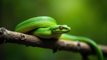 Obraz premium Emerald Tree Boa on Branch