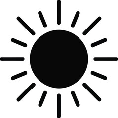 Sun icon, sunrise and sunshine icon editable vector illustration 