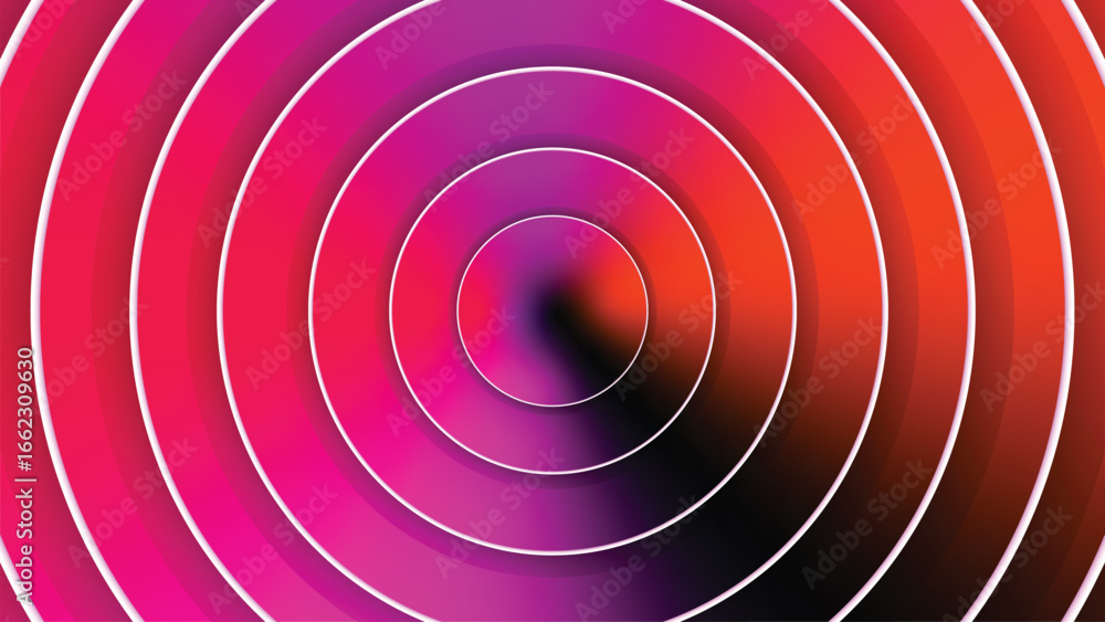Poster an abstract concentric circles captivating features concentric circles, each band displaying a mesme