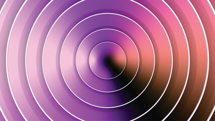 A visually captivating display of concentric circles, each ring radiating with a spectrum of blended hues.