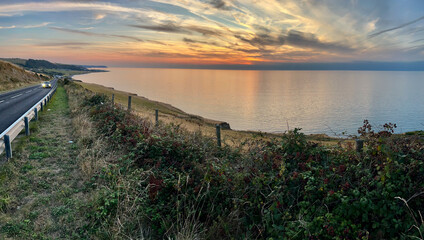 Sunset on the Ceredigion Coast Road
