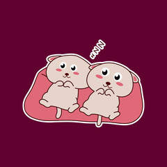 Cute cartoon cat sticker 