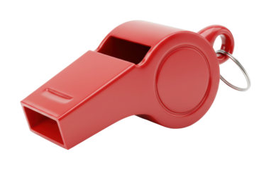 Whistle blowing event sports field equipment display urban environment coaching concept. Cut out PNG