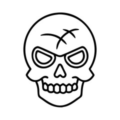 Obraz premium Cartoon Skull with Scars