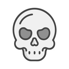 Fototapeta premium Cartoon Skull Head with Grey Tones