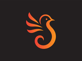 Naklejka premium letter B bird logo design vector illustration 