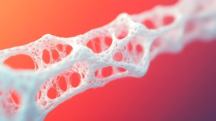 Abstract White Network Structure Coral Background