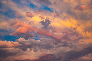 colorful sunset clouds
