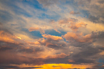 sunset in the clouds