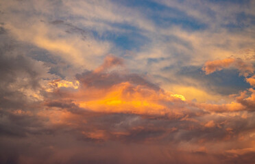 sunset in the clouds