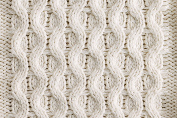 Close-up of Knitted Wool Texture