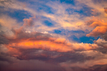 red clouds at sunset