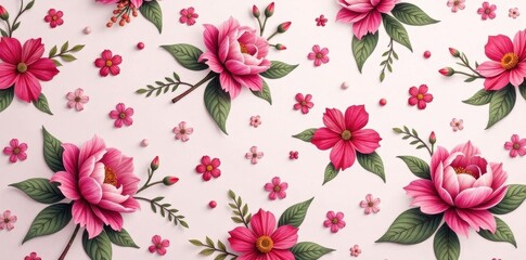 Delicate pink floral paisley, seamless textile , seamless, wallpaper, bud