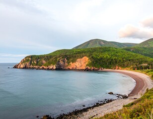 Coastal landscape with beach