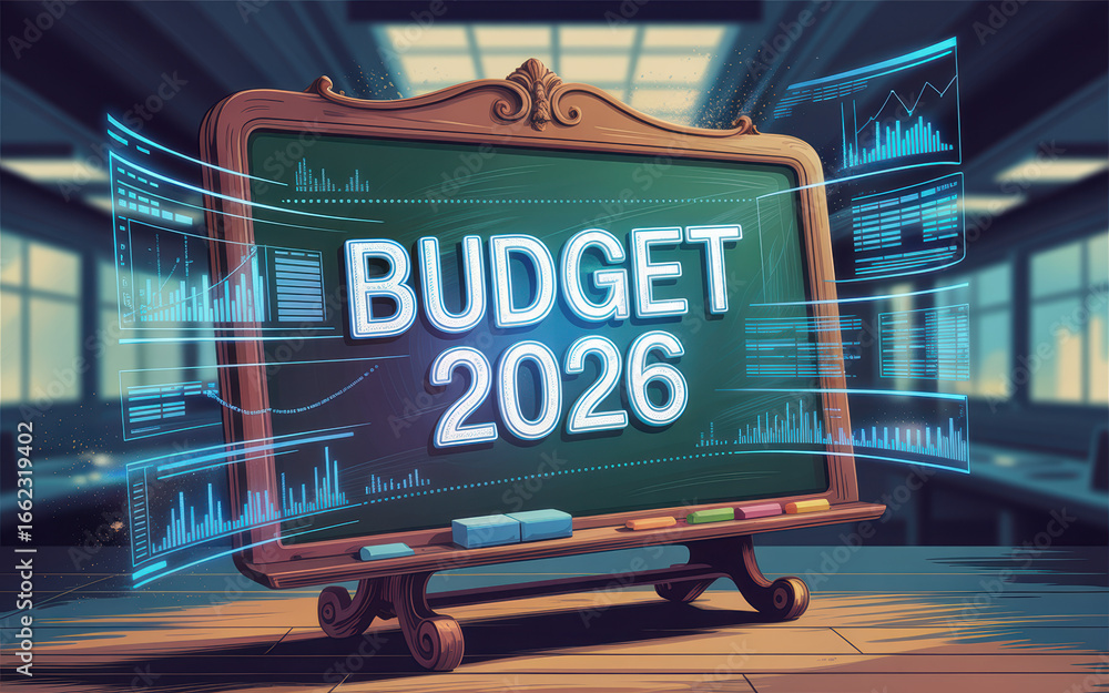 Aufkleber Dynamic Business Budget Planning Board for 2026 with Engaging Graphs and Data Visualization