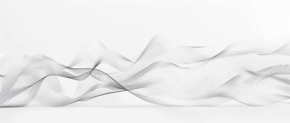 Obraz premium Abstract design of flowing, wavy lines in grayscale