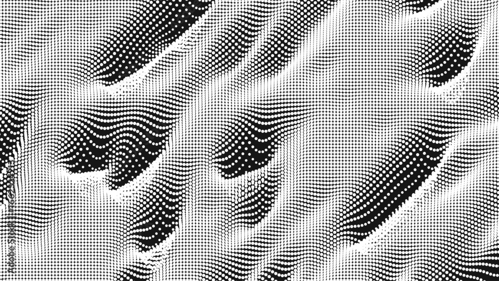 Wall mural point wave noise texture. abstract dot background. technological cyberspace background.