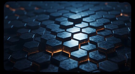 Obraz premium Abstract Hexagonal Pattern Background 