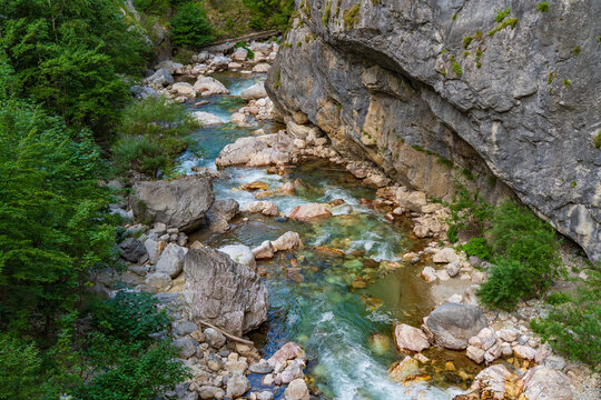 Rugova Gorge, a canyon near Peja in Kosovo