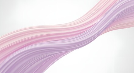 Abstract wave pattern with pink and purple gradient isolated on white background