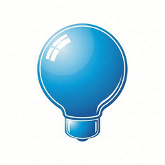Obraz premium Innovative Blue Light Bulb Idea Symbol - A Bright Concept for Creativity and Solutions