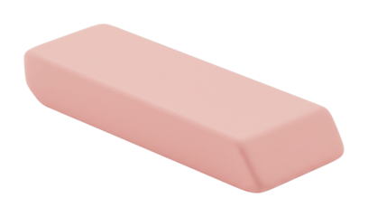 Eraser removing pencil marks desk product office environment stationery essentials. Cut out PNG