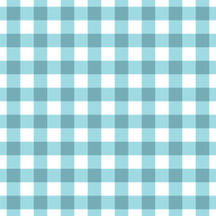 Cue trendy teal blue color simple gingham checkered pattern background template design element 