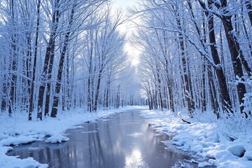 Naklejka premium Shimmering Ice Grove 