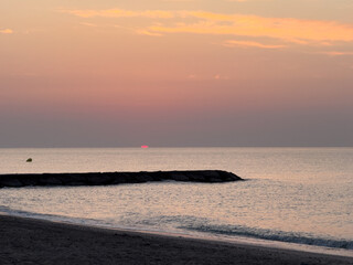 Calm sea at sunrise in Moncofa
