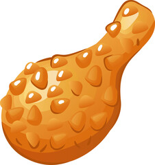 chicken leg isolated on white background