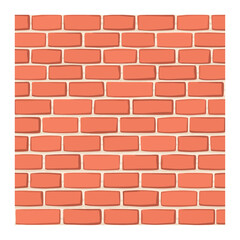 Obraz premium Seamless Red Brick Wall Pattern Vector Illustration