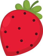 illustration of a red strawberry